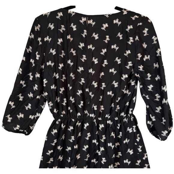 Urban Outfitters Coopertive Dress‎ Size Medium Scottie Dog Black Mini - Picture 5 of 11
